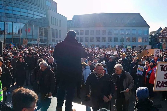 5000 Menschen nahmen am 20. Januar in ...ation fr Toleranz und Vielfalt teil.   | Foto: Ralf Burgmaier