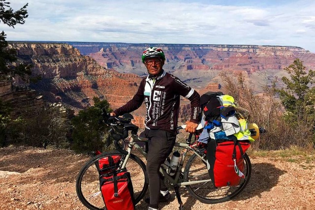 Mehrfach war Armando Basile in den USA...eigt ihn im Jahr 2016 am Grand Canyon.  | Foto: Armando Basile