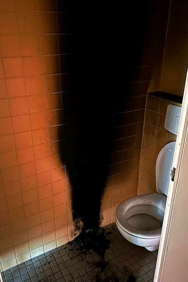 Toilettenpapier und die Halterung sind am Montagnachmittag in Brand geraten.  | Foto: Freiwillige Feuerwehr Ihringen