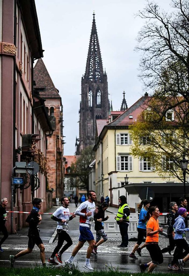 Hilft dabei, dranzubleiben: Das Stecke...wa die Teilnahme am Freiburg Marathon.  | Foto: Patrick Seeger