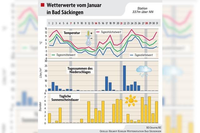 Der Januar war zu sonnig, aber auch zu nass