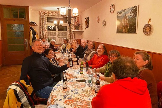 Der Sulzburger Gesangverein sa nach s...och ein bisschen im Bierhaus zusammen.  | Foto: Orga-Team Bierhusle