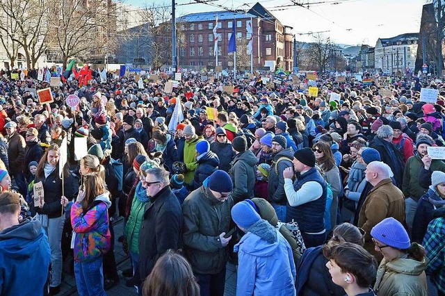 Bei einer der vorangegangenen Demos gegen Rechtsextremismus  | Foto: Michael Bamberger