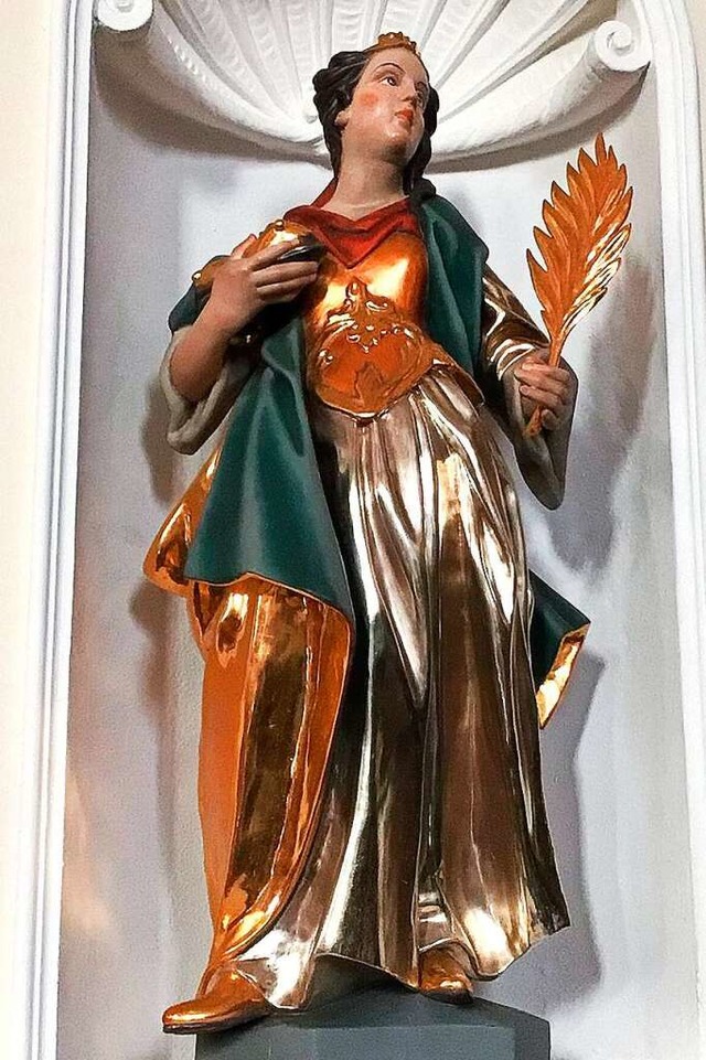 Die Heilige Agatha in der Mari Himmelfahrt Kirche St. Mrgen  | Foto: Carmen Bauer