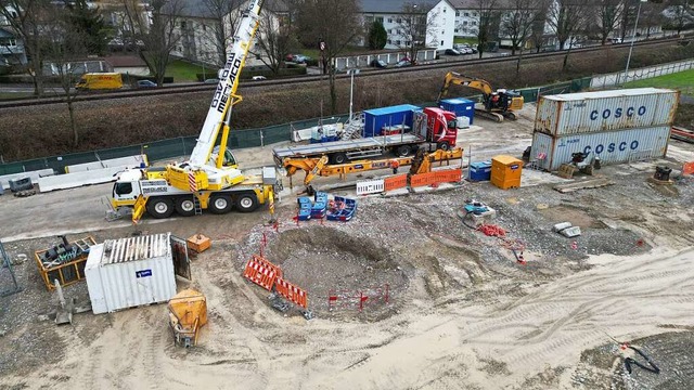 Dort, wo einst die Logistikflche war,...aumaterialien an- und abtransportiert.  | Foto: Pressefoto Roche