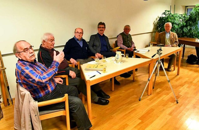 Ein Foto von 2018: Zeitzeugen aus Kipp...th, Gerhard Fssler und Josef Stadick.  | Foto: Wolfgang Knstle