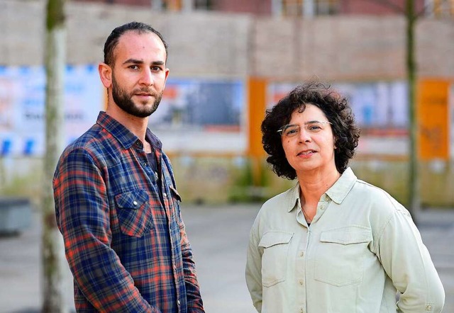 Ali Sari (links) und Fedoua Hamman sin...er Migrantinnen- und Migrantenbeirats.  | Foto: Ingo Schneider