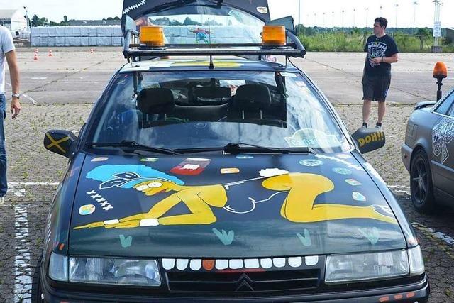 Rostlauben-Rennen: Der Carbage-Run hat in Weil am Rhein Station gemacht