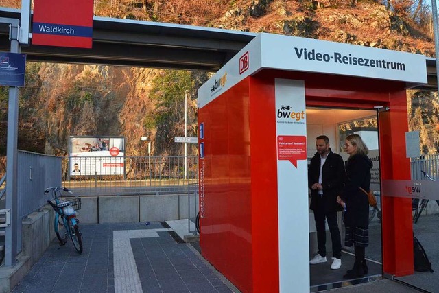 Das Video-Reisezentrum in Waldkirch l...n Fern- und Nahverkehr gebucht werden.  | Foto: Felix Lieschke-Salunkhe