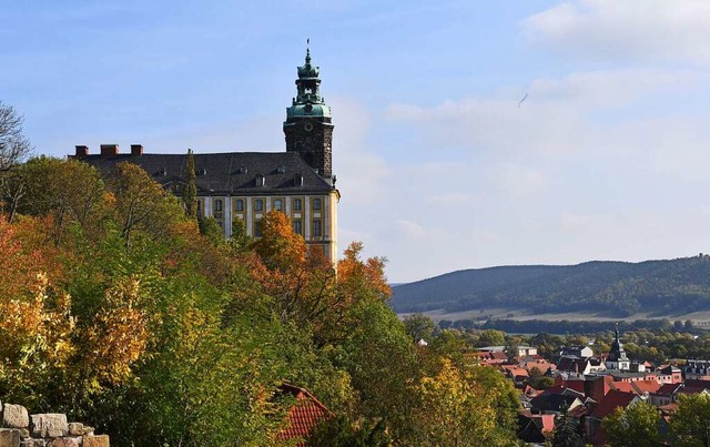 Wahrzeichen von Rudolstadt: das Schloss Heidecksburg.  | Foto: Martin Schutt (dpa)