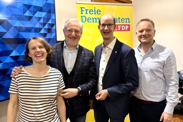 Die Top 4 der neu abgestimmten FDP-Lis...a Fiek und Christoph Glck (von links)  | Foto: FDP Freiburg