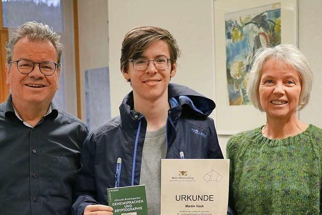 Der 14-Jhrige Martin Vach aus Winden ist erneut Mathe-Landessieger