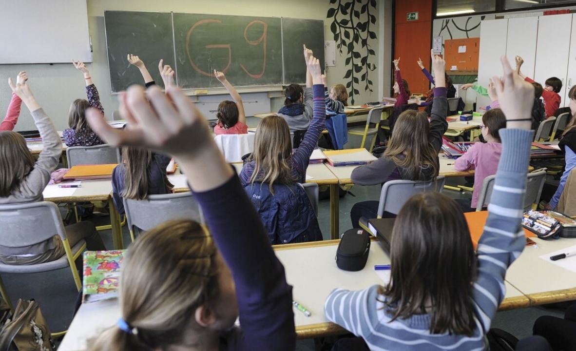 Ideen, wie das neue neunjährige Gymnas...erade vom Kultusministerium gesammelt.  | Foto: Franziska Kraufmann (dpa)