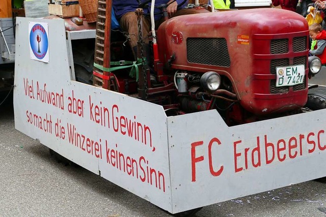 Statement zu den Sorgen der Landwirte beim Fasnetsumzug in Waldkirch  | Foto: Sylvia Sredniawa
