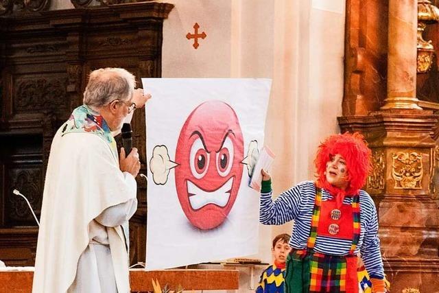 In Waldkirch kann der Clown beim Narrengottesdienst was lernen