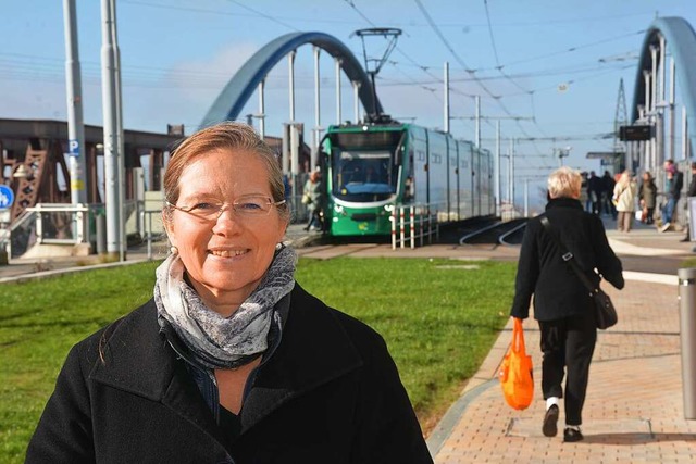 Diana Stcker will im Fall ihrer Wahl ...ll an der Tramverlngerung festhalten.  | Foto: Hannes Lauber