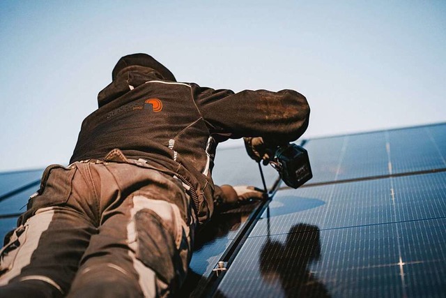 2023 stieg die Zahl der Solarstromanla...Lrrach um rund 40 Prozent auf 11.400.  | Foto: SunSpace Solar GmbH (dpa)