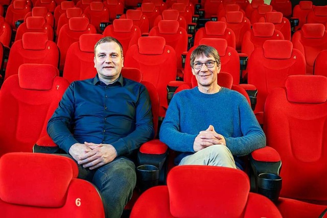 Kinoleiter Victor Lazuk (links) und Fr...asteten Familien sensibilisieren soll.  | Foto: Alexandra Gnzschel