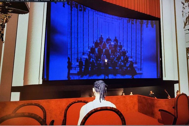 Avatar mit Rastalocken: Opernbesuch in...aber im Metaverse der Plattform Sansar  | Foto: Alexander Dick