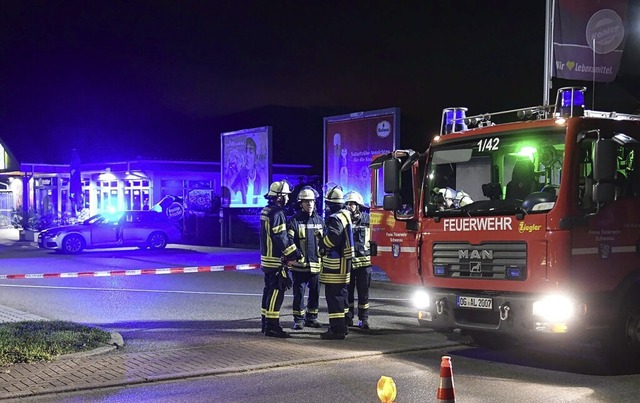 Auch beim Einsatz nach der Sprengung e...ust 2023 war die Feuerwehr im Einsatz.  | Foto: Wolfgang Knstle