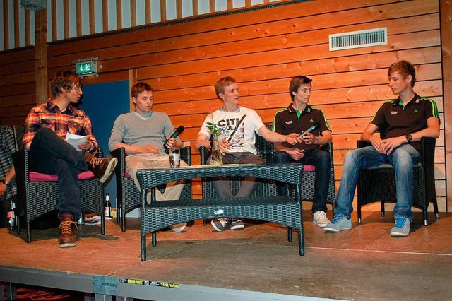 von links): Tobias Bach, Fabian Riele... Doll, Niklas Wangler und Tobias Simon  | Foto: Annemarie Zwick
