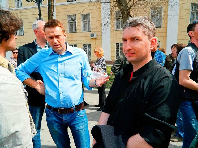 Der jetzt verstorbene Oppositionspolit...Dort traf ihn Mikhail Doliev (rechts).  | Foto: Annemarie Rsch