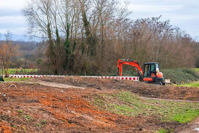 Bagger sind schon da, der Kanzler kommt: Freiburgs Baugebiet Dietenbach  | Foto: Philipp von Ditfurth (dpa)