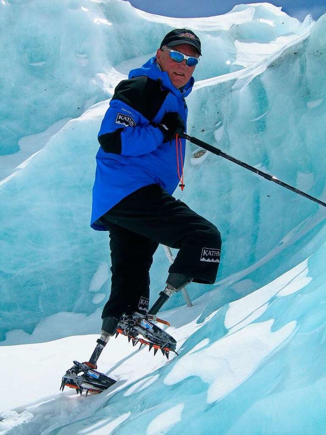 Das von Mark Inglis zur Verfgung gest...Cauf der Nordseite des Mount Everest.  | Foto: -- (dpa)