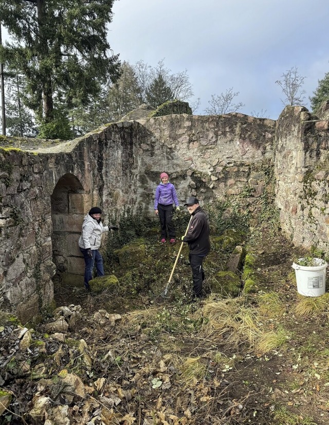 An der Putzete auf der Ruine Keppenbach   beteiligten sich viele Brger.  | Foto: Tourist-Information Freiamt