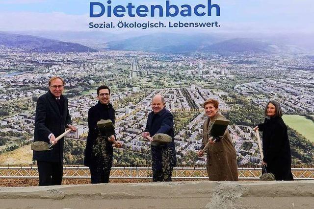 Fotos: Spatenstich fr Freiburgs neuen Stadtteil Dietenbach mit Kanzler Scholz