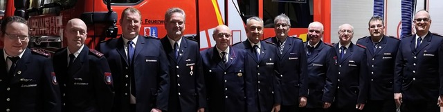 Sie wurden geehrt (von links): Benny V...arl-Friedrich Kaiser und Jan Friedrich  | Foto: Feuerwehr Rickenbach