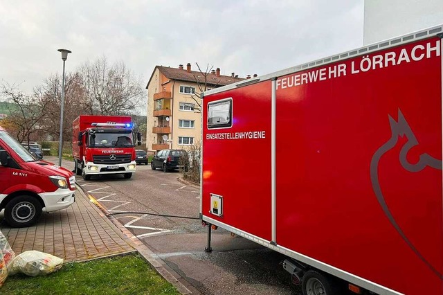 Der Feuerwehreinsatz in Brombach  | Foto: Feuerwehr Lrrach