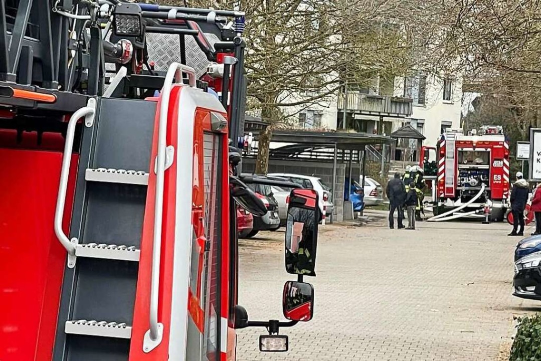 Der Feuerwehreinsatz in Brombach  | Foto: Feuerwehr Lrrach