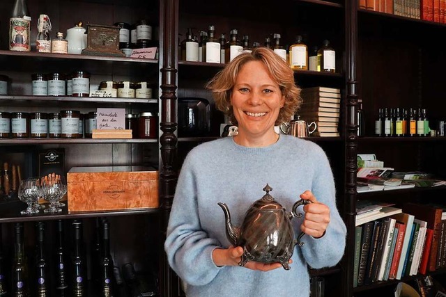 Die  Teekanne hat eine gewisse Bedeutung fr Alexandra Hugenberg.  | Foto: Juliana Eiland-Jung