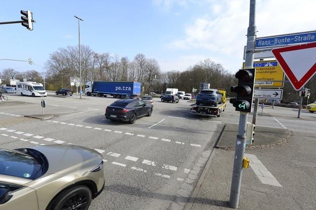 Sperrung einer Kreuzung im Freiburger Norden betrifft 45.000 Autos pro Tag