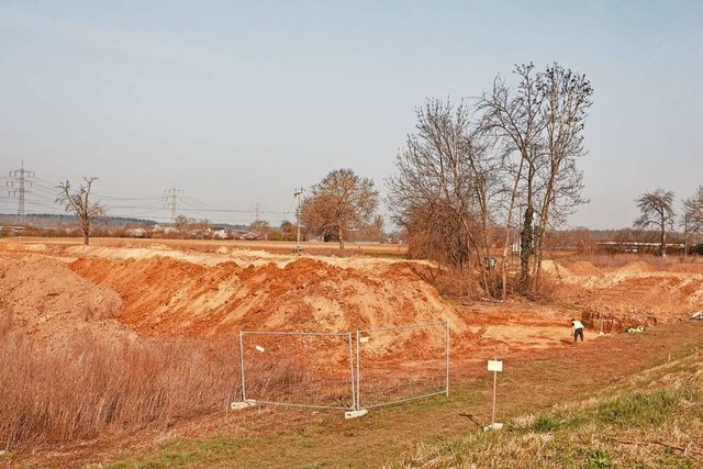 Auf dem Areal des Neubaugebiets Breite...noch archologische Grabungsarbeiten.   | Foto: Ruth Seitz