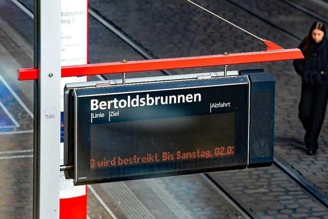 Warnstreiks bringen den Nahverkehr in Freiburg fast vollstndig zum Erliegen