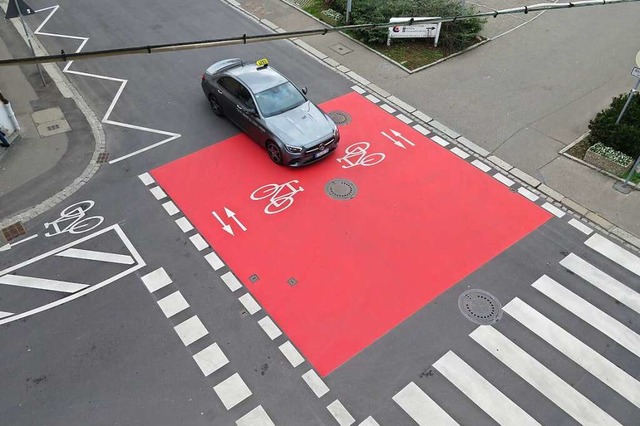Der geplante Radschnellweg kommt im Be... Lrrach weitgehend als Fahrradstrae.  | Foto: Peter Gerigk