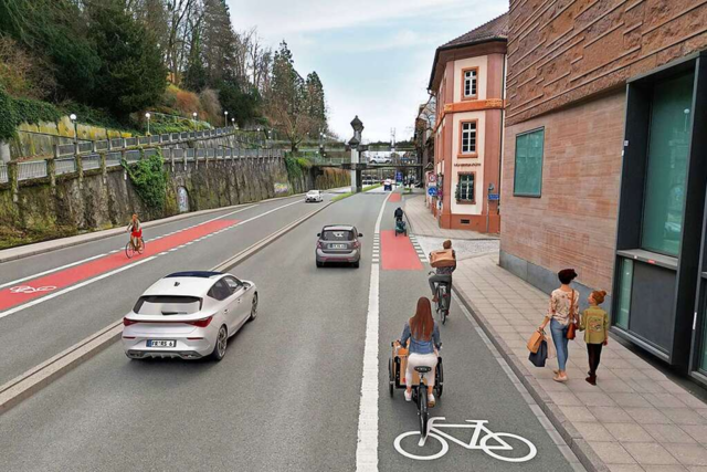 Der Freiburger Schlossbergring ist eine Autoschneise - und wird fahrradfreundlich
