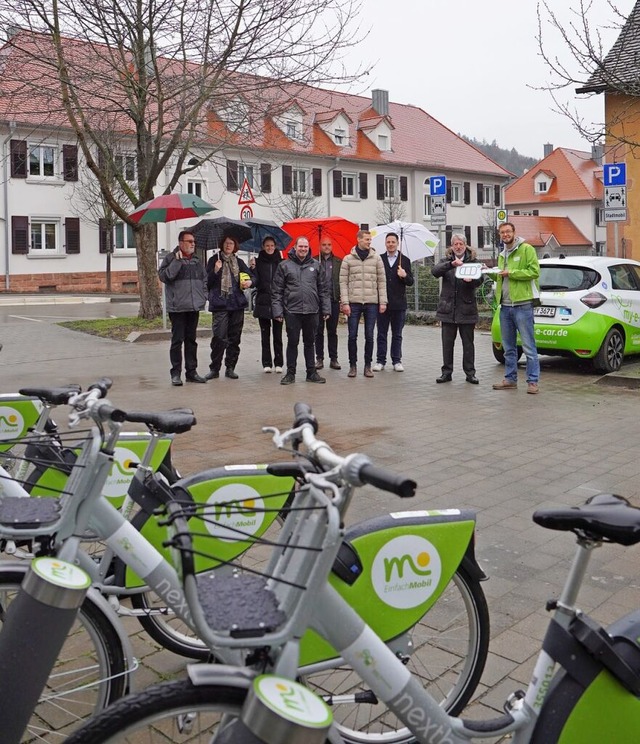 Erffnung der Mobilittsstation in der...nkler, Tilman Petters und Jonas Memer  | Foto: Stadt Lahr