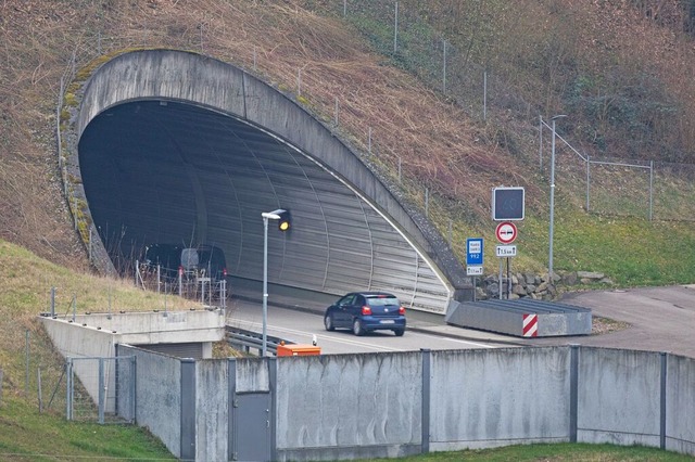 Ost-Einfahrt des Waldkircher Hugenwaldtunnels  | Foto: Patrik Mller