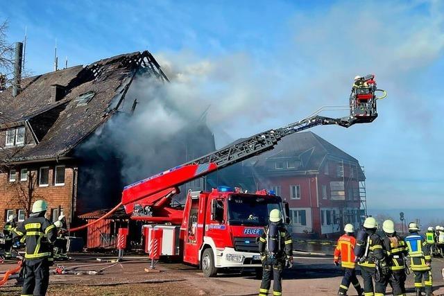 Grobrand an Gasthaus und Flchtlingswohnheim am Thurner in St. Mrgen