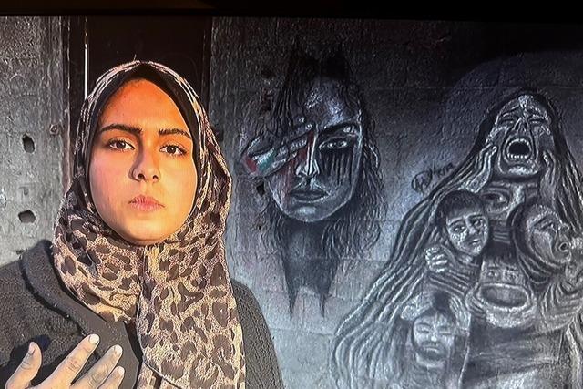Bei einer jungen Knstlerin im Gazastreifen zeichnet der Schmerz