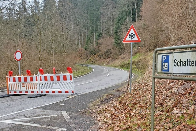 Die L170 zwischen Lffingen und Bonndorf ist gesperrt.  | Foto: Stefan Mertlik