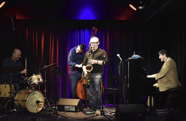 Ulli Niedermller (von links), David S...ni-Jazzothek mit viel Freude und Spa.  | Foto: Thomas Loisl Mink