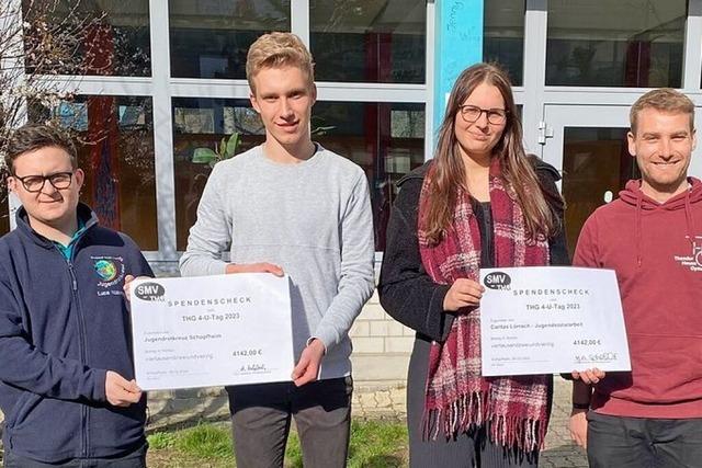 Schopfheimer Gymnasium sammelt 8000 Euro fr das Jugendrotkreuz und die Caritas