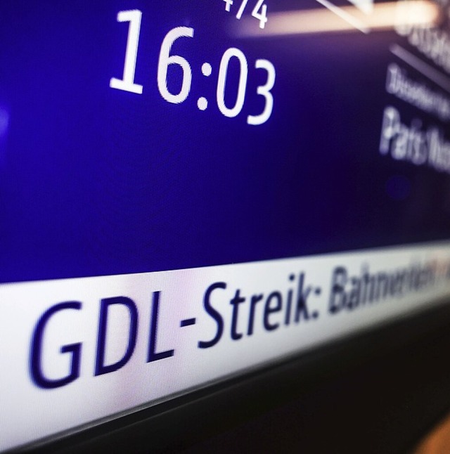 Der GDL-Streik legt die Bahn lahm.  | Foto: Oliver Berg (dpa)