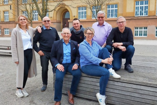 Die Kandidatinnen und Kandidaten der C...iesler, Hans-Jrgen Bumle (von links)  | Foto: Leonie Baumgrtner Atelier Blickfang