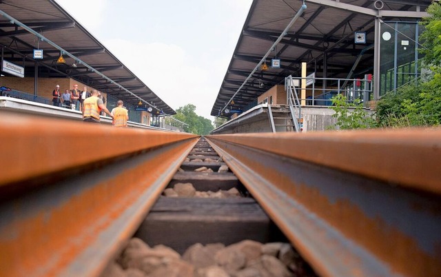 Gleisarbeiten werden in den kommenden ...verkehr im Raum Basel beeintrchtigen.  | Foto: Sebastian Kahnert