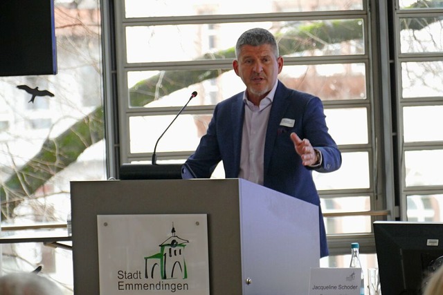 Unternehmer Bert Sutter beim Emmendinger Wirtschaftsbankett  | Foto: Philipp Peters